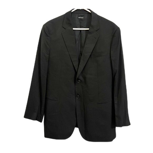 GIORGIO ARMANI Black Wool Sports Coat Blazer Jacket   Mens Size 52 - Picture 1 of 10